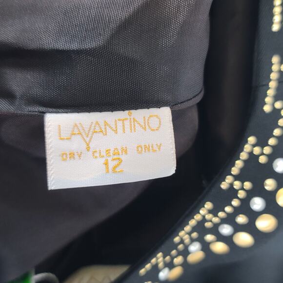 Lavantino Vintage women's embellished blazer black Size 12 Dog Show Suit 80's - Picture 7 of 9